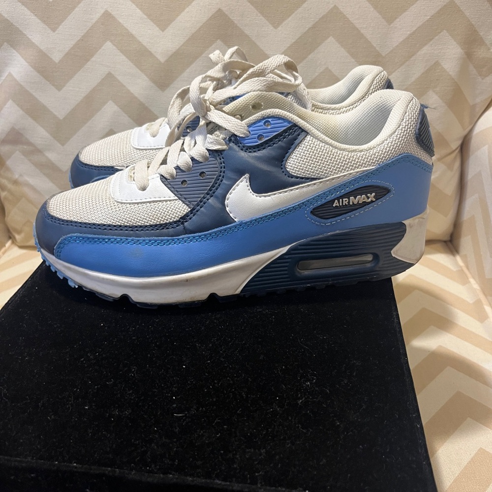 Nike Air Max Blue and White Athletic Shoes